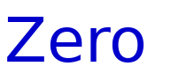 Zero & Zero Is шрифт